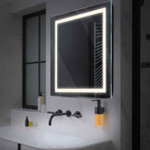 LED Spiegel Quadratisch | Wandschalter-Steuerung | Neutralweißes Licht - Reyze Seria Salono Model 1